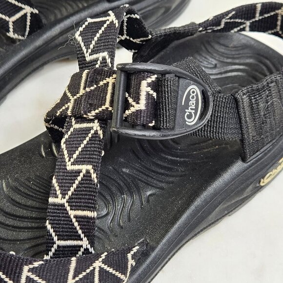 Chaco Z/Volv Sandals Women 7 Penrose Black Geometric Hiking Adjustable Gorpcore - Picture 9 of 9